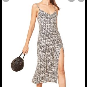 Reformation Crimini black & white floral dress